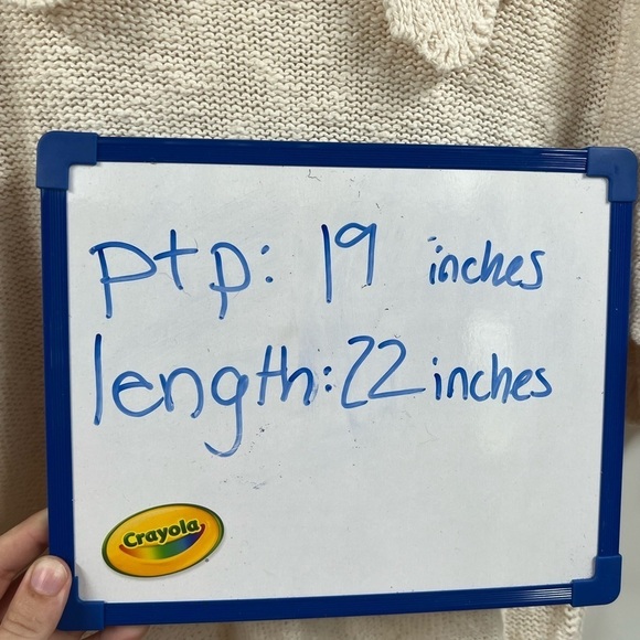 Universal Thread Scalloped Pullover Sweater Collar Short Sleeve Off White Size S - Picture 5 of 6